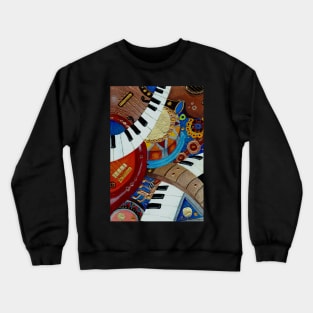 Musical Instrument Collage Crewneck Sweatshirt